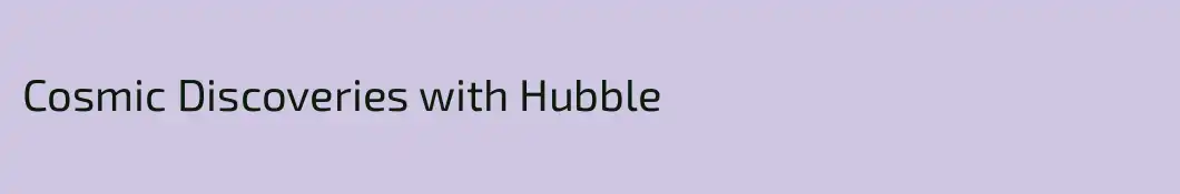 Cosmic Discoveries with Hubble
